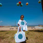Bandana Denim Smiley Beach Bag