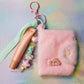 Fluffy Wallet Key Charm with Dali Lip Balm