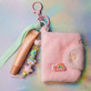 Fluffy Wallet Key Charm with Dali Lip Balm