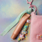 Fluffy Wallet Key Charm with Dali Lip Balm