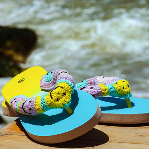 Happy Stitch Flip Flops