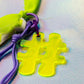 Hashtag Heart Key Charm