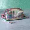 Checkered Hearts Puffy Pouch