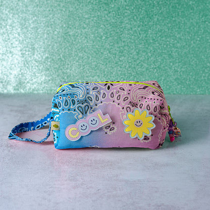 Tie Dye Bandana Puffy Pouch