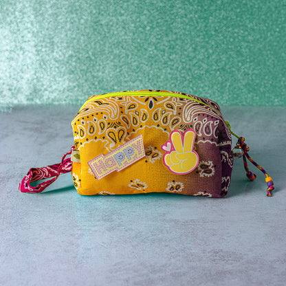 Tie Dye Bandana Puffy Pouch