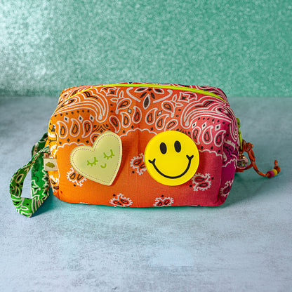 Tie Dye Bandana Puffy Pouch