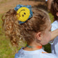 Smiley Denim Checkered Oversized Scrunchie