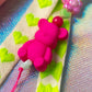 Teddy Key Charm with Dali Lip Balm