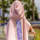 bandana smiley poncho baby pink back view
