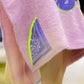 bandana smiley poncho baby pink bandana corner detail
