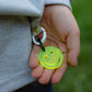 Detail view of the neon keychain on the Big Dreamer long sleeves T-shirt