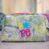 floral puffy pouch with hope patch on front