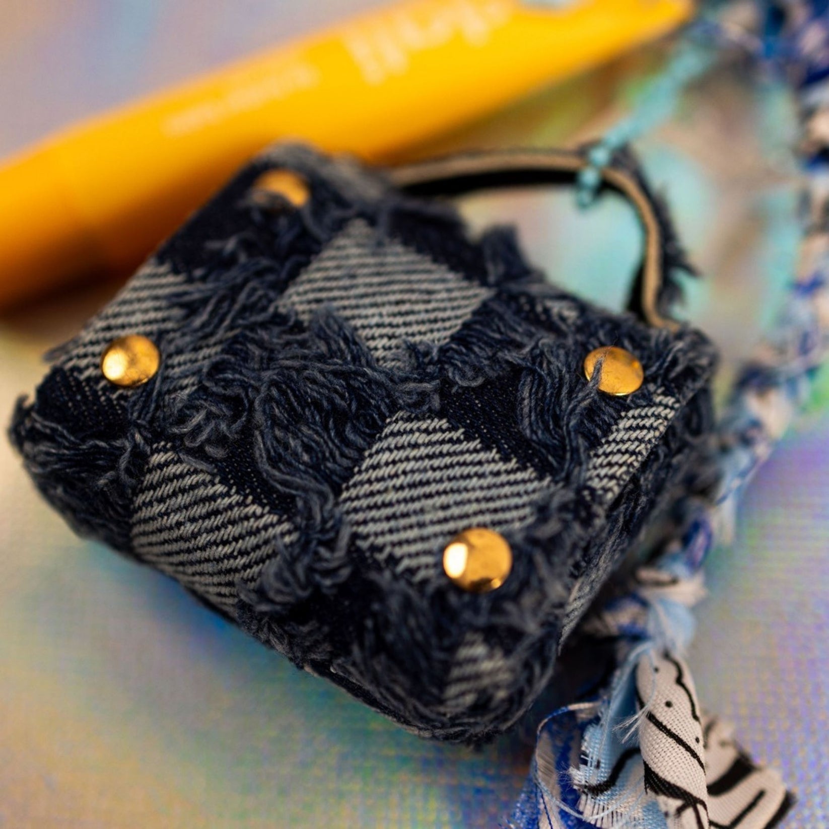 Denim Mini Bag Key Charm & Vanilla Cake Lip Balm Set – The Dream BTQ